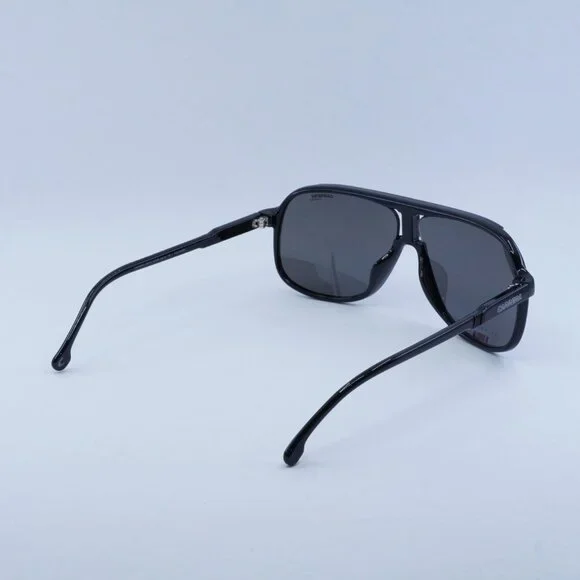 CARRERA 1047/S 0807 M9 Sunglasses Black Aviator Frame, Grey Polarized Lenses